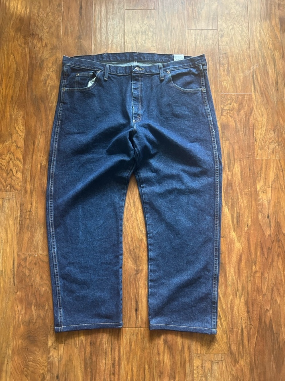 Wrangler Men's Relaxed Fit Dark Blue Denim Jeans